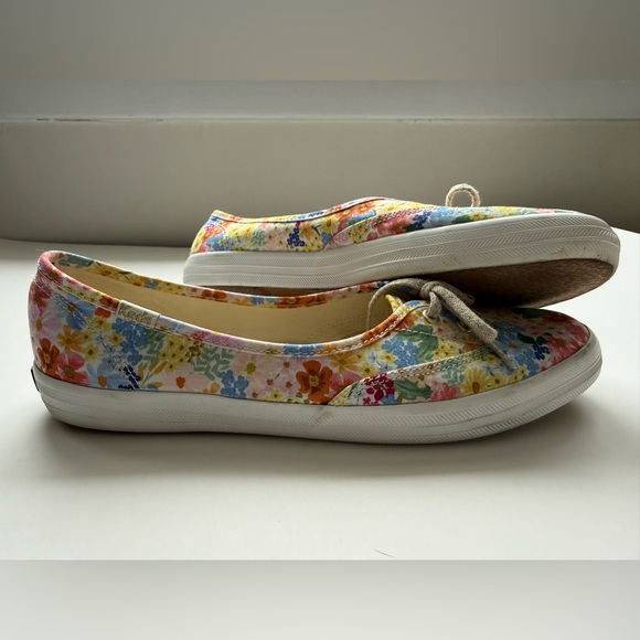 KEDS X Rifle Paper Co. Mini Margaux Slip-on Rainbow Floral Shoes Women Sz 9 - Picture 5 of 11